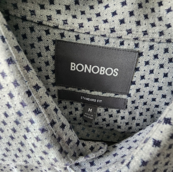 BONOBOS Men's shirt Navy Dot SZ M - Picture 5 of 7